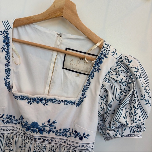 Agua by Agua Bendita Pistacho grosellas-printed poplin dress maxi floral - Picture 7 of 12